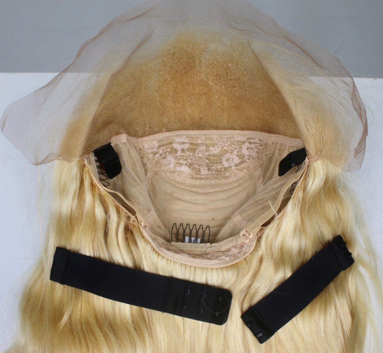 Light Ash Blonde Shadow Roots Human Hair Lace Front Wig
