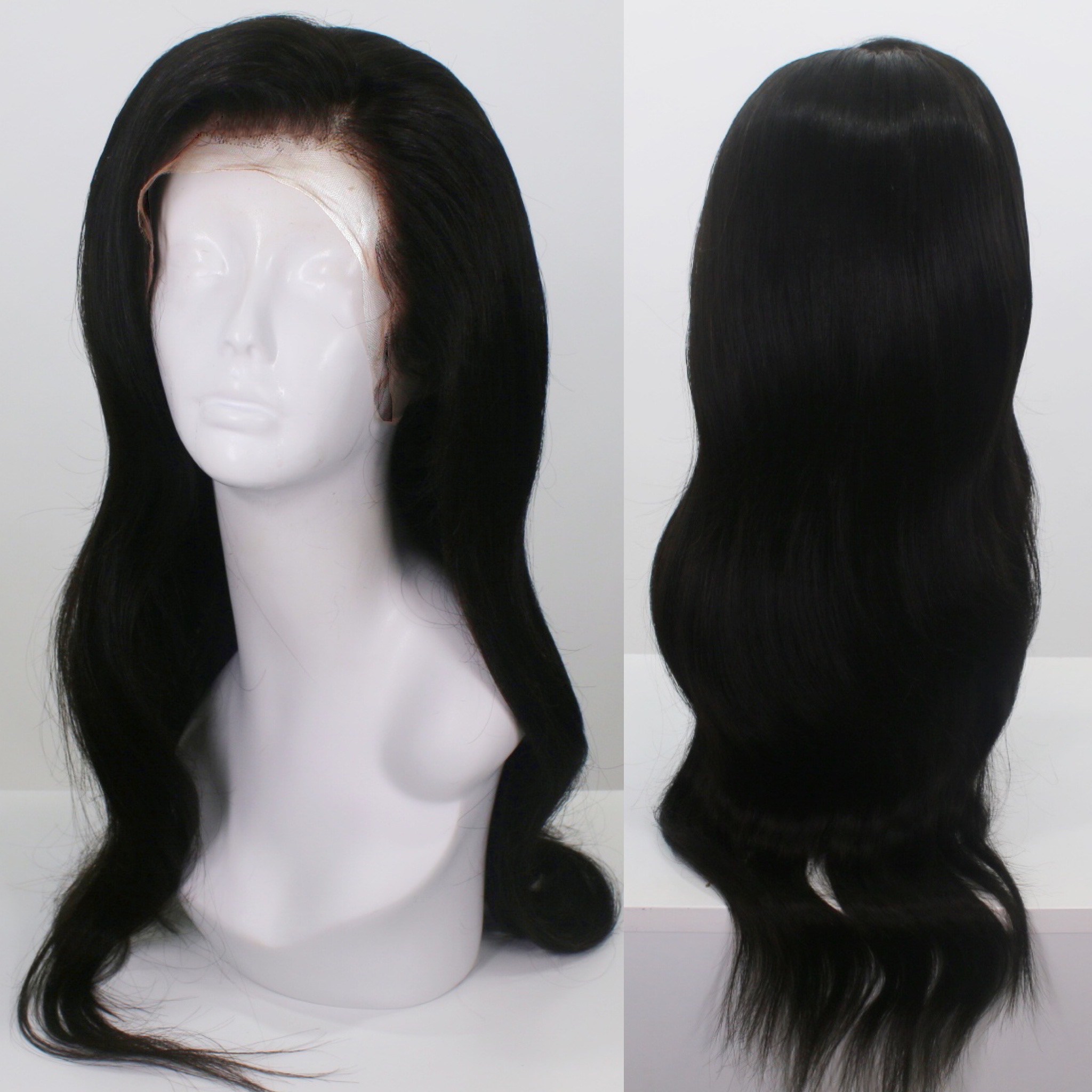 Black human hair lace wigs hot sale