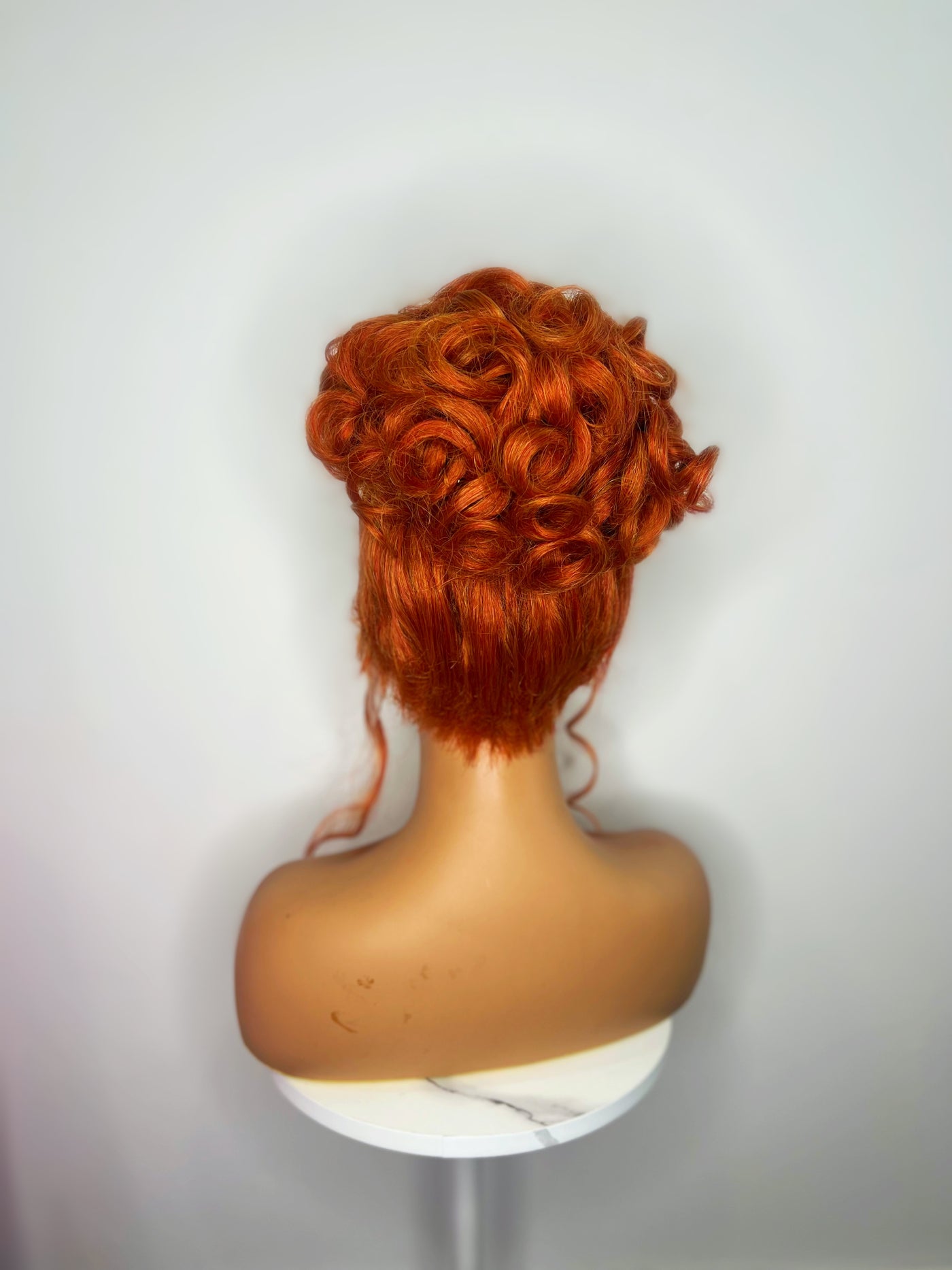 Bright Ginger Pageant Up Do Synthetic Wig (Made to Order)