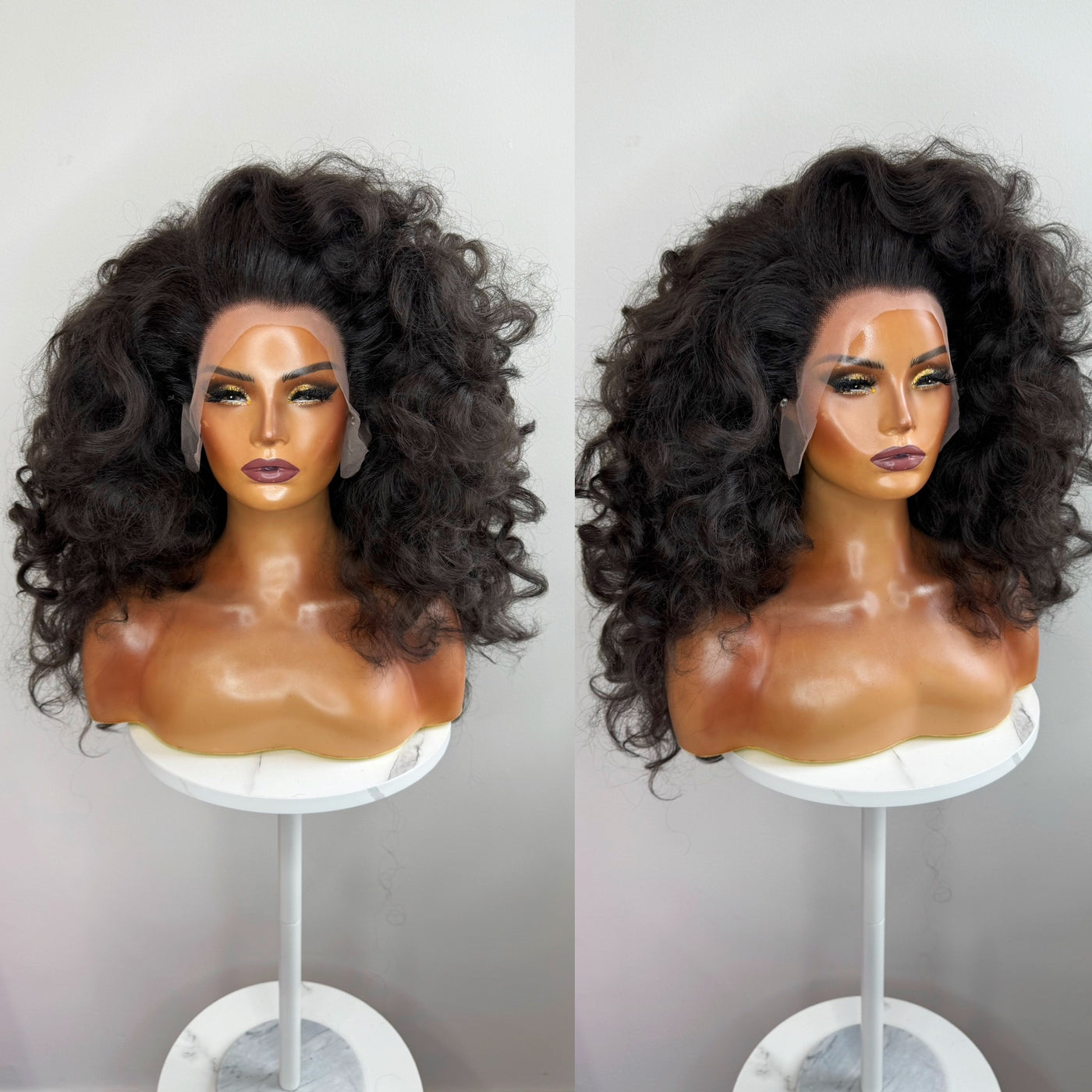 Natural Black Disco Curls Synthetic Wig (Made to Order)