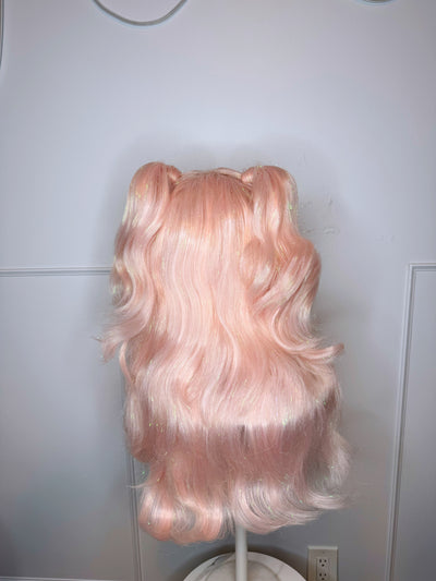 Tinsel Pink Pigtails Synthetic Wig (Made to Order)