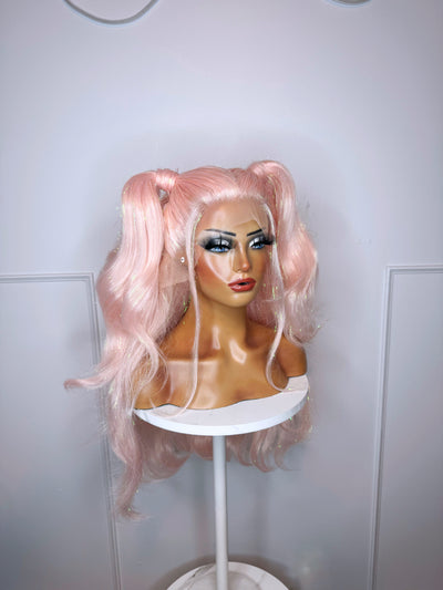 Tinsel Pink Pigtails Synthetic Wig (Made to Order)