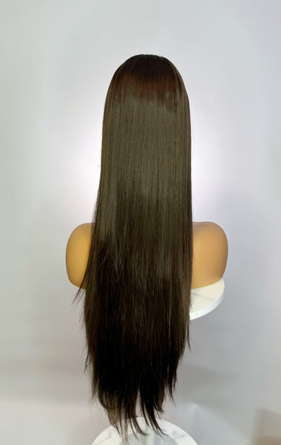 Brunette Stacked Ponytail Synthetic Wig (Made to Order)