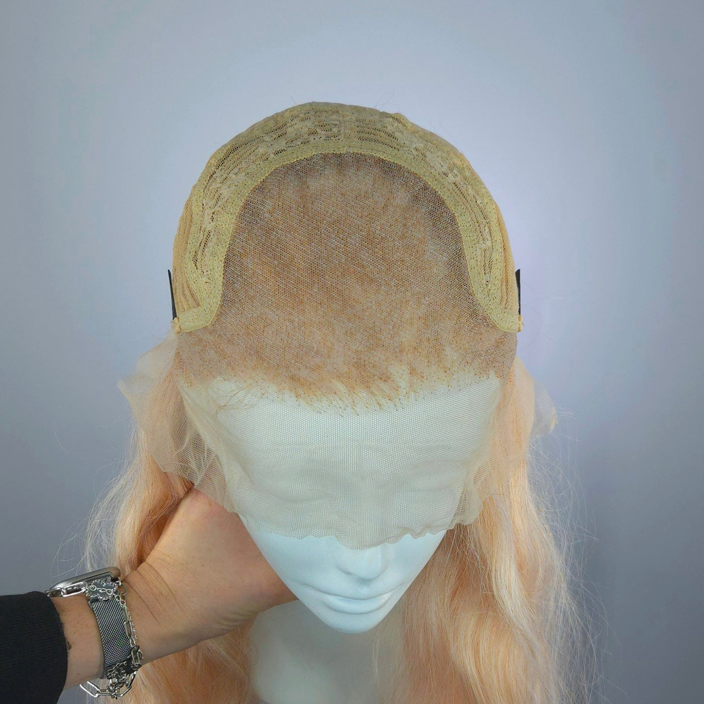 Joslyn Peachy Blonde Synthetic Lace Front Wig
