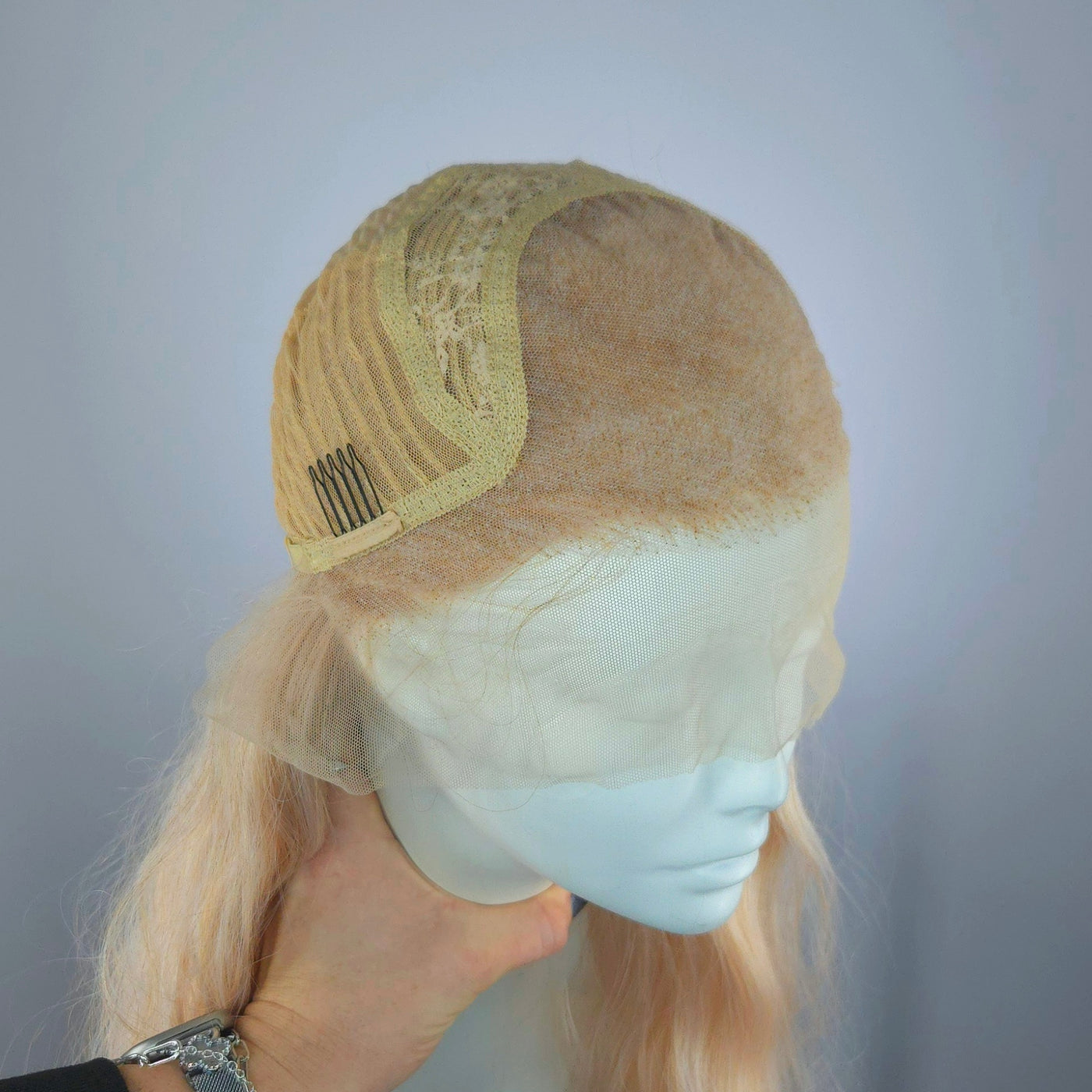 Joslyn Peachy Blonde Synthetic Lace Front Wig