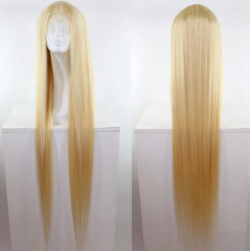Platinum Blonde 613 Human Hair HD Lace Front Wig – Shop Will  display picture 2