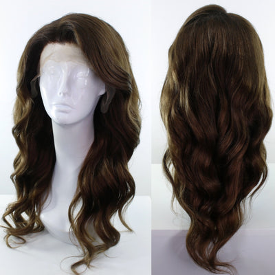 Brunette Human Hair Lace Front Wig