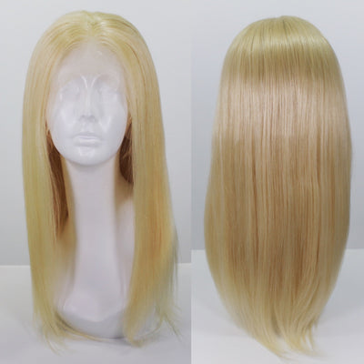 Platinum Blonde 613 Human Hair Lace Front Wig