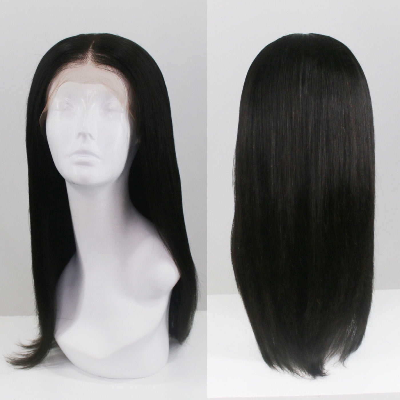 Natural Black Human Hair Lace Front Wig