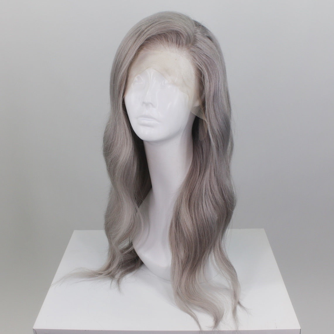 Silver Human Hair Lace Front Wig