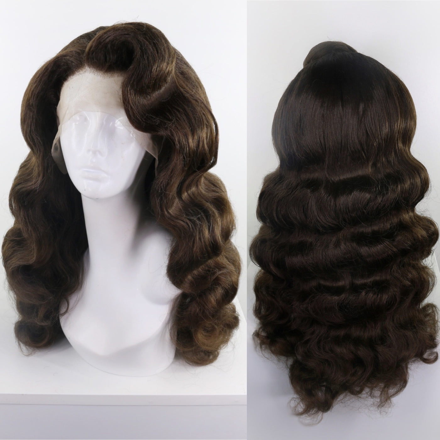 Brunette Marcel Old Hollywood Synthetic Wig (Made to Order)