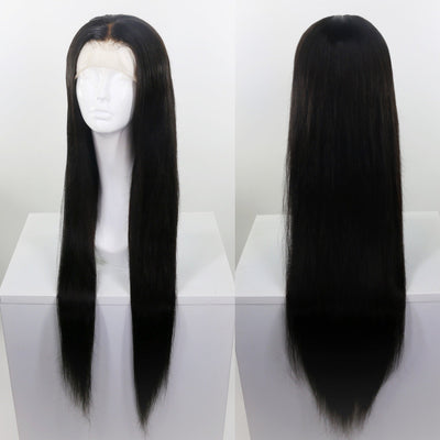 Natural Black Human Hair Lace Front Wig