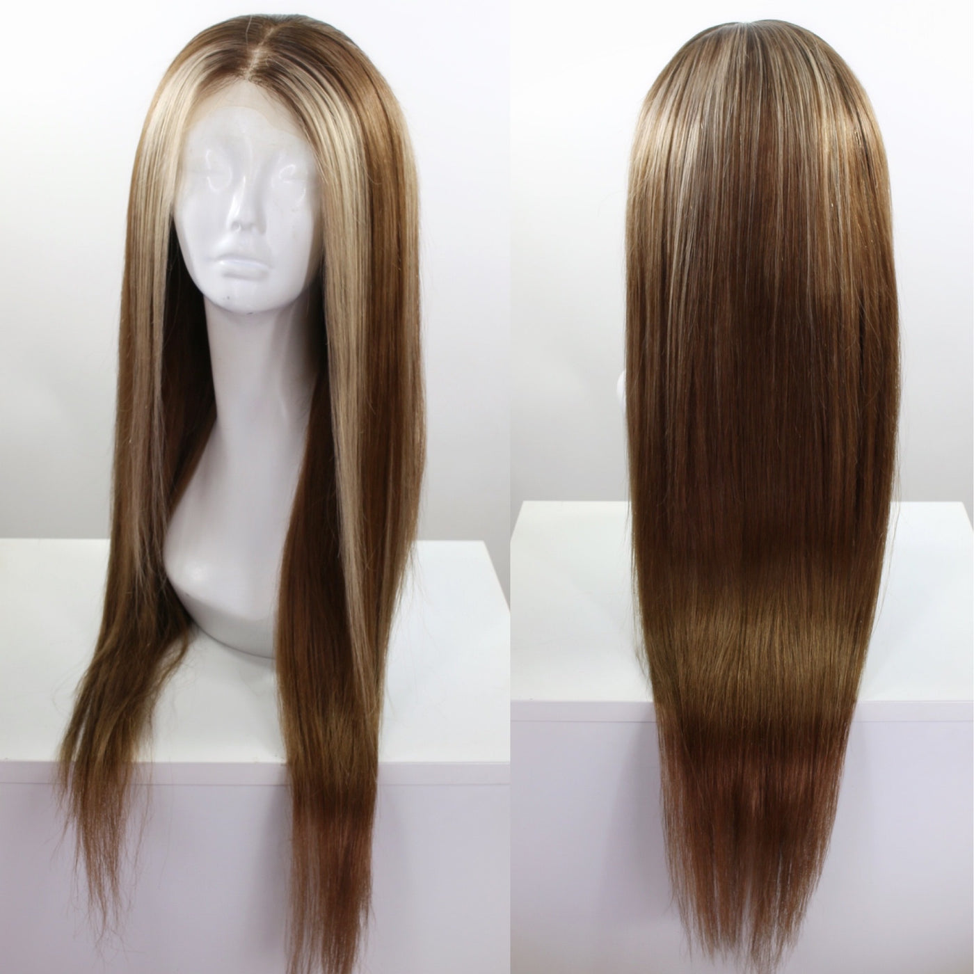 Brunette Money Piece Human Hair HD Lace Front Wig (Made to Order)