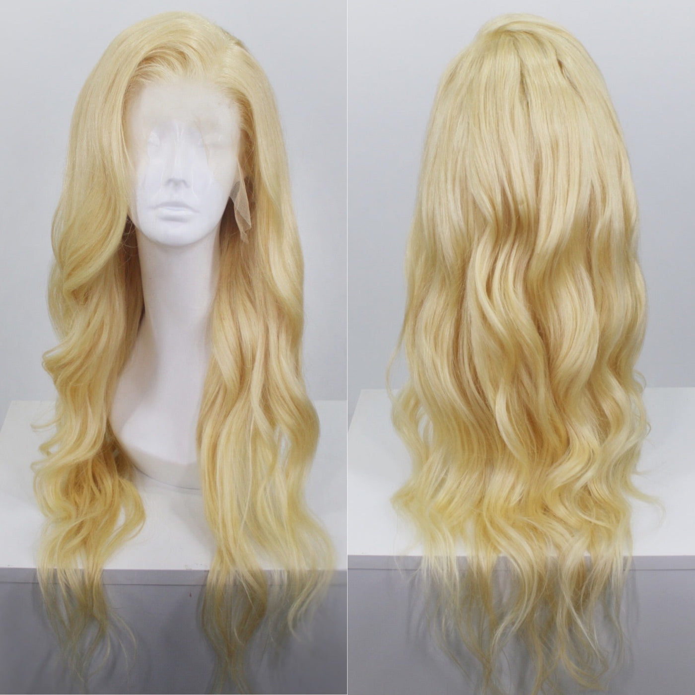 Platinum Blonde 613 Human Hair Lace Front Wig