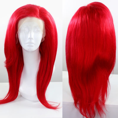 Red Human Hair Lace Front Wig