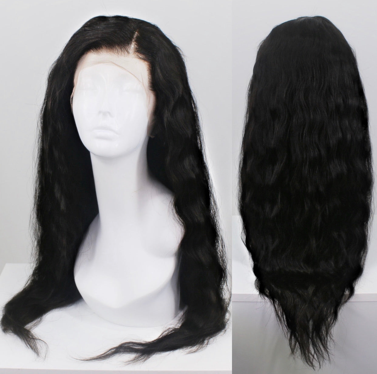Natural Black Human Hair Lace Front Wig