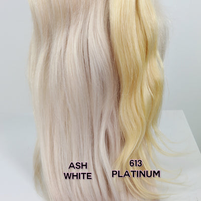 Ash White Platinum Blonde Human Hair HD Lace Front Wig (Made to Order)