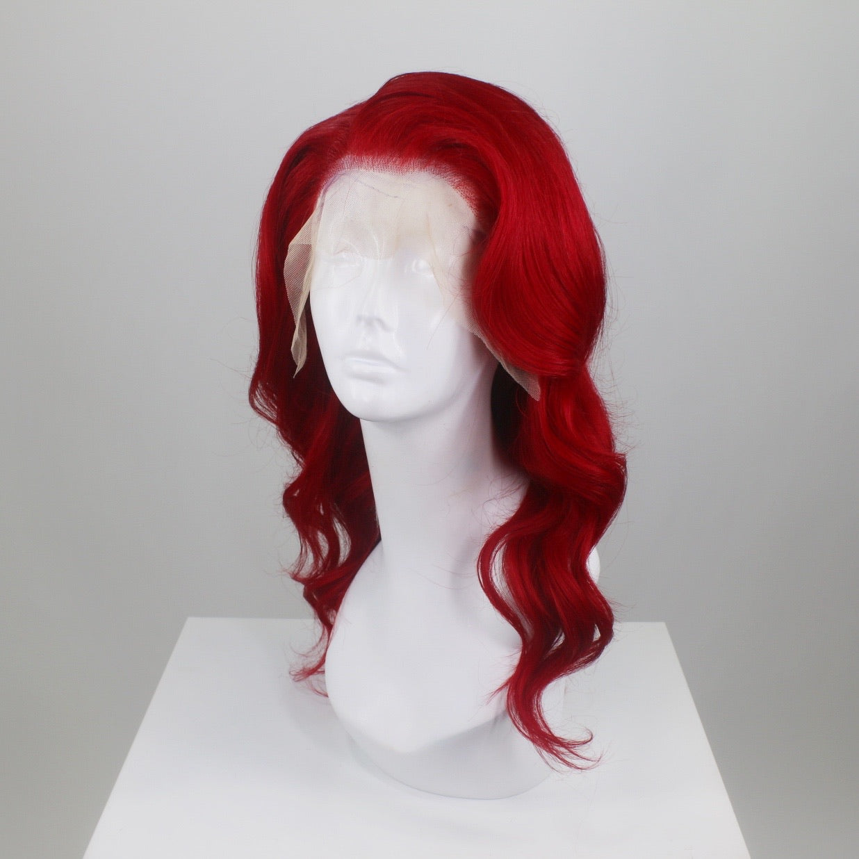 Red Human Hair Lace Front Wig
