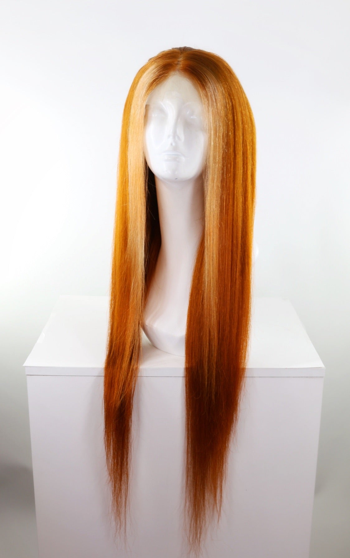 Ginger Money Piece Highlights Human Hair Lace Front Wig