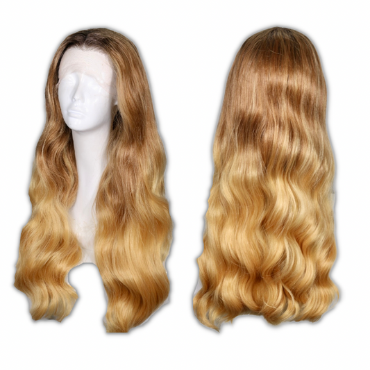 Bridgett Golden Brunette Ombre Synthetic  Lace Front Wig