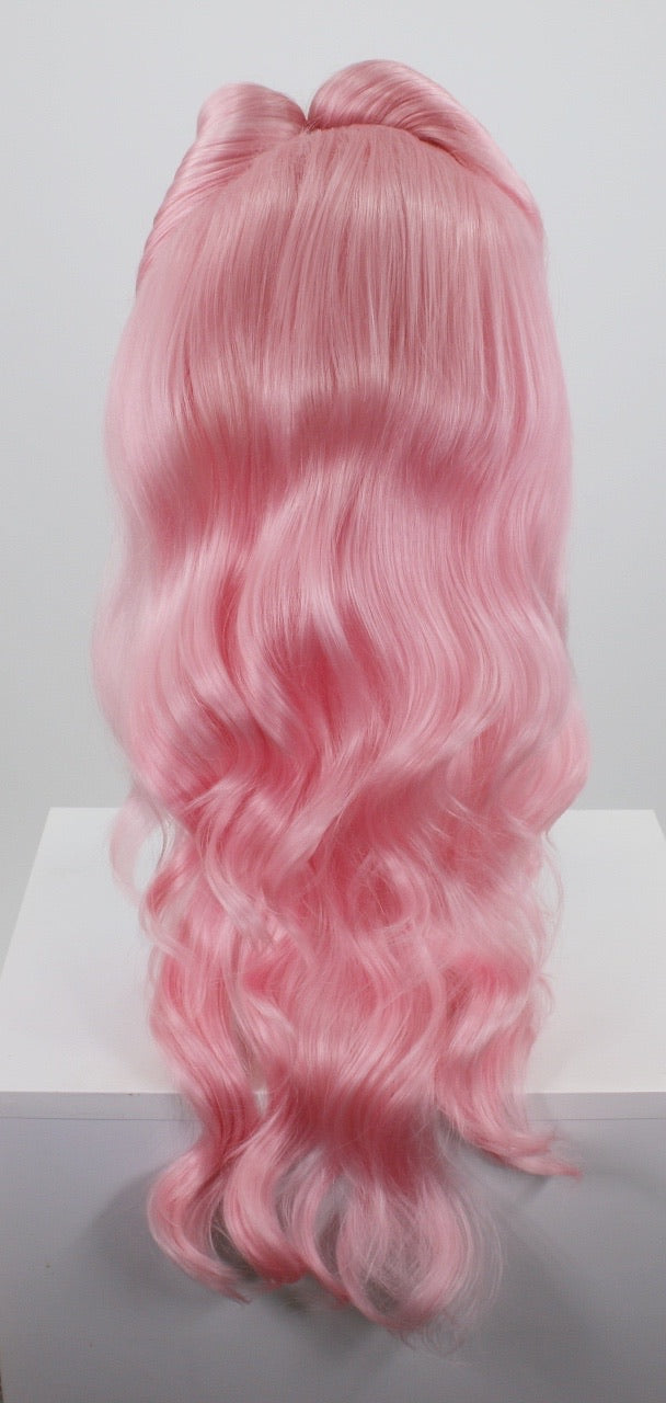 Pastel Pink Victory Rolls Synthetic Wig (Made to Order)