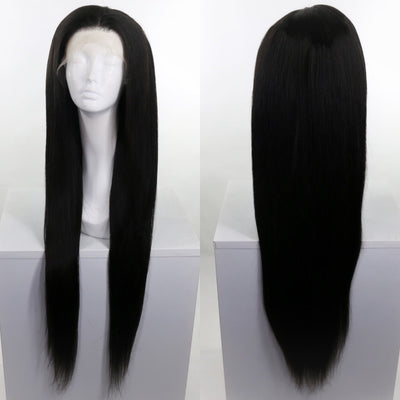 Natural Black Human Hair Lace Front Wig