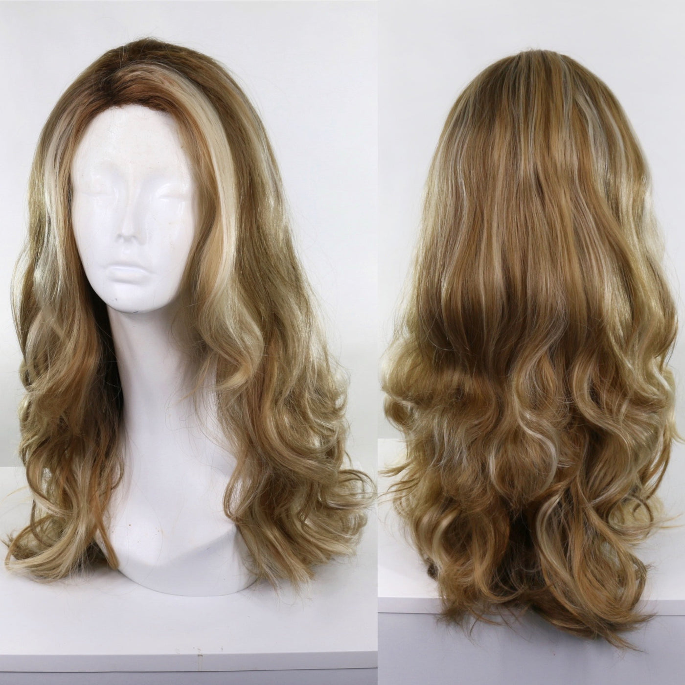 Destiny Brunette Highlights Hard Front Wig